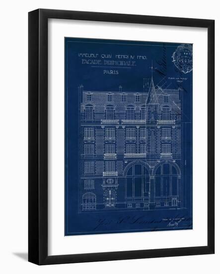 Quai Henri Blueprint I-Hugo Wild-Framed Art Print