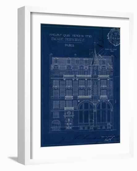 Quai Henri Blueprint I-Hugo Wild-Framed Art Print