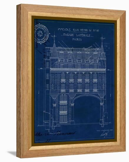 Quai Henri Blueprint II-Hugo Wild-Framed Stretched Canvas