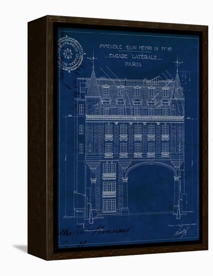 Quai Henri Blueprint II-Hugo Wild-Framed Stretched Canvas