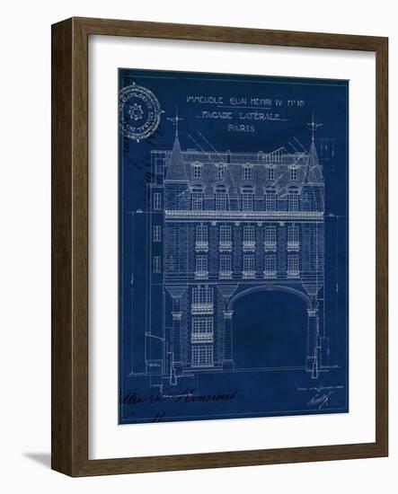 Quai Henri Blueprint II-Hugo Wild-Framed Art Print