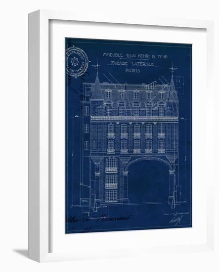 Quai Henri Blueprint II-Hugo Wild-Framed Art Print