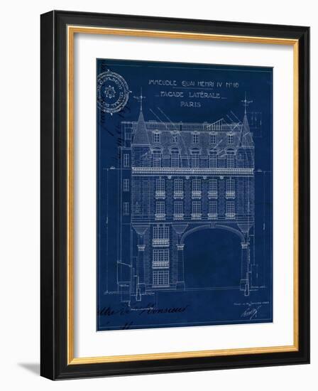 Quai Henri Blueprint II-Hugo Wild-Framed Art Print