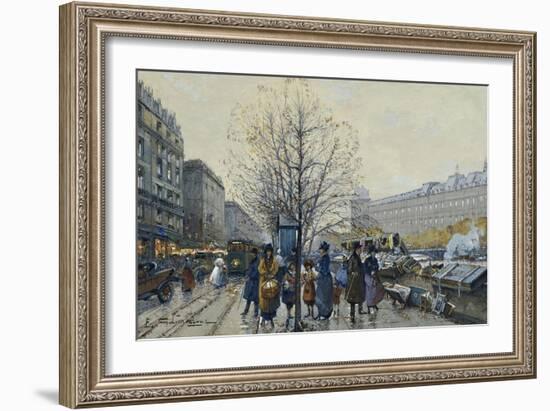 Quai Malaquais, Paris-Galien-Laloue Eugene-Framed Giclee Print