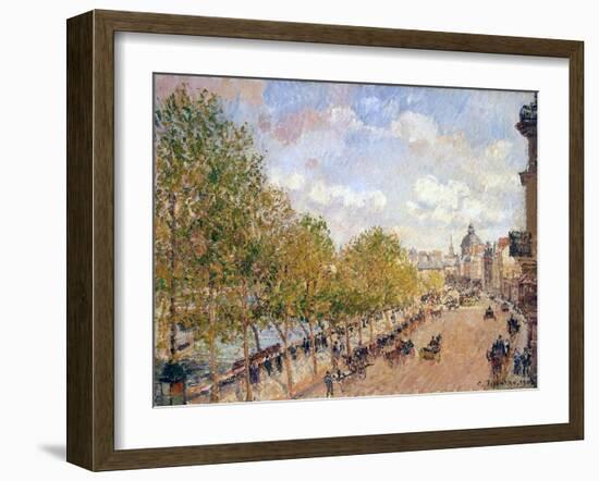 Quai Malaquais, Sunny Afternoon, 1903-Camille Pissarro-Framed Giclee Print