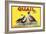 Quail Brand - Upland, California - Citrus Crate Label-Lantern Press-Framed Art Print