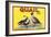 Quail Brand - Upland, California - Citrus Crate Label-Lantern Press-Framed Art Print