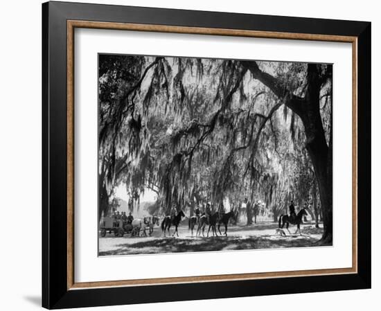 Quail Hunters Riding on Horseback-Ed Clark-Framed Photographic Print