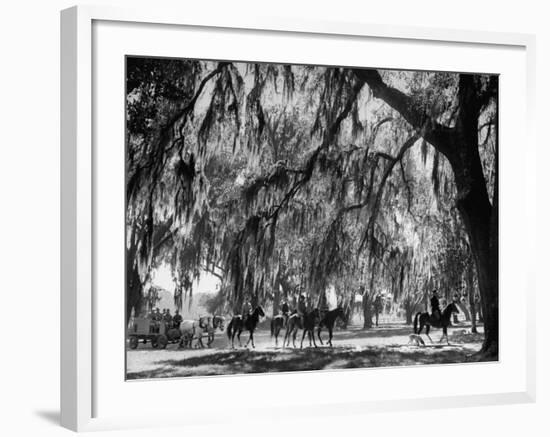 Quail Hunters Riding on Horseback-Ed Clark-Framed Photographic Print