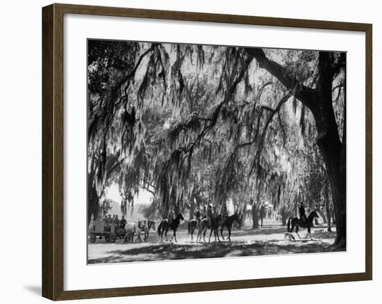 Quail Hunters Riding on Horseback-Ed Clark-Framed Photographic Print