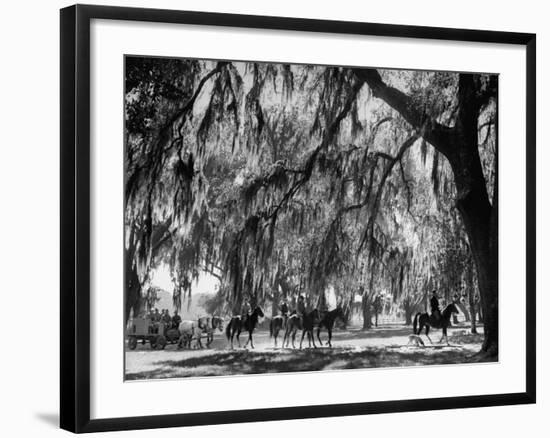 Quail Hunters Riding on Horseback-Ed Clark-Framed Photographic Print