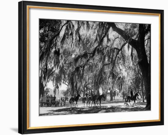 Quail Hunters Riding on Horseback-Ed Clark-Framed Photographic Print