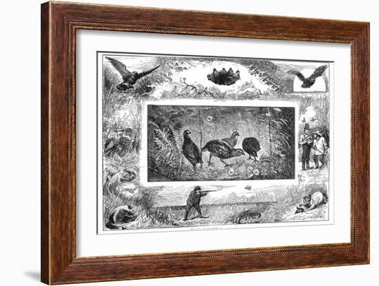 Quail Hunting, 1880-null-Framed Giclee Print