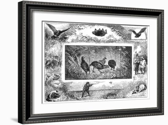 Quail Hunting, 1880-null-Framed Giclee Print