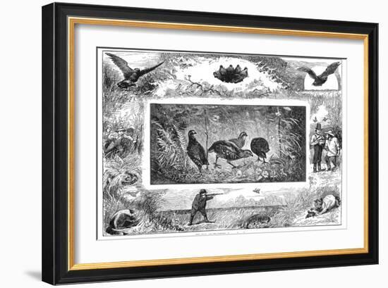 Quail Hunting, 1880-null-Framed Giclee Print