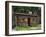 Quaint Log Cabin with Stone Chimney, Fort Boonesborough, Kentucky, USA-Dennis Flaherty-Framed Photographic Print