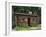 Quaint Log Cabin with Stone Chimney, Fort Boonesborough, Kentucky, USA-Dennis Flaherty-Framed Photographic Print