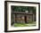Quaint Log Cabin with Stone Chimney, Fort Boonesborough, Kentucky, USA-Dennis Flaherty-Framed Photographic Print