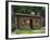 Quaint Log Cabin with Stone Chimney, Fort Boonesborough, Kentucky, USA-Dennis Flaherty-Framed Photographic Print