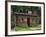 Quaint Log Cabin with Stone Chimney, Fort Boonesborough, Kentucky, USA-Dennis Flaherty-Framed Photographic Print