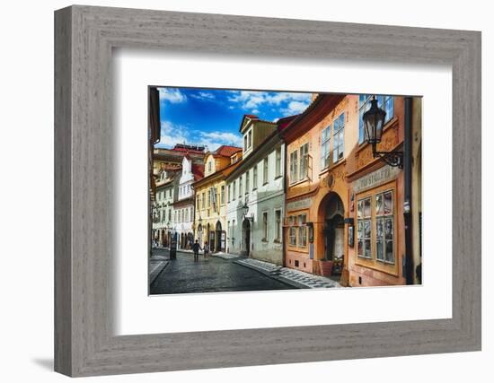 Quaint Misenska Street In Prague-George Oze-Framed Photographic Print