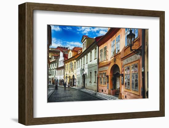 Quaint Misenska Street In Prague-George Oze-Framed Photographic Print