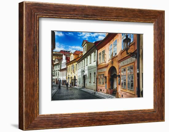 Quaint Misenska Street In Prague-George Oze-Framed Photographic Print