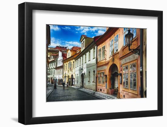 Quaint Misenska Street In Prague-George Oze-Framed Photographic Print