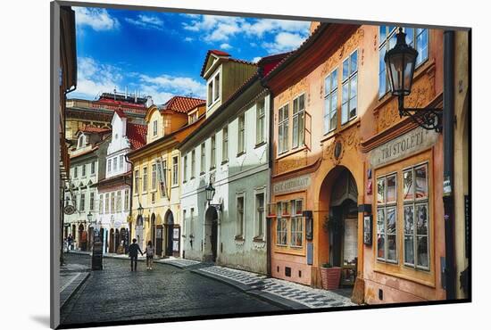 Quaint Misenska Street In Prague-George Oze-Mounted Photographic Print