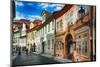 Quaint Misenska Street In Prague-George Oze-Mounted Photographic Print