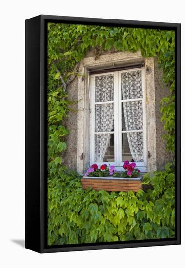 Quaint window, Cluny, Maconnaise, France-Lisa S. Engelbrecht-Framed Premier Image Canvas