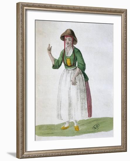 Quaker Woman, 1767-null-Framed Giclee Print