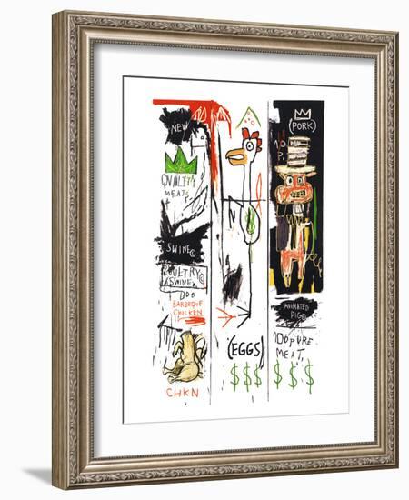 Quality Meats for the Public, 1982-Jean-Michel Basquiat-Framed Giclee Print