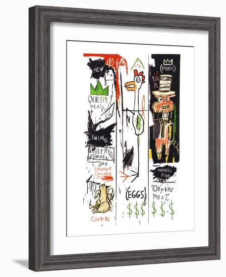 Quality Meats for the Public, 1982-Jean-Michel Basquiat-Framed Giclee Print