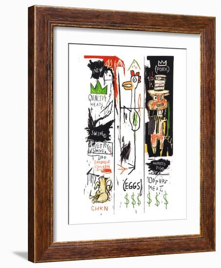 Quality Meats for the Public, 1982-Jean-Michel Basquiat-Framed Giclee Print