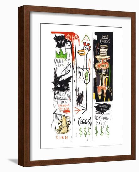 Quality Meats for the Public, 1982-Jean-Michel Basquiat-Framed Giclee Print