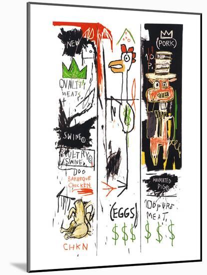 Quality Meats for the Public, 1982-Jean-Michel Basquiat-Mounted Giclee Print