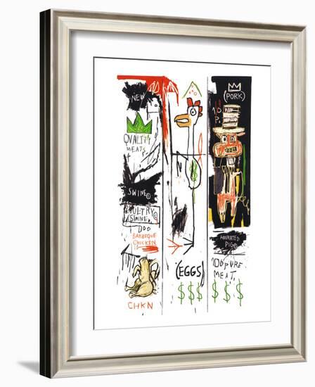 Quality Meats for the Public, 1982-Jean-Michel Basquiat-Framed Giclee Print