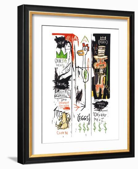 Quality Meats for the Public, 1982-Jean-Michel Basquiat-Framed Giclee Print