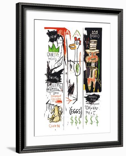 Quality Meats for the Public, 1982-Jean-Michel Basquiat-Framed Giclee Print