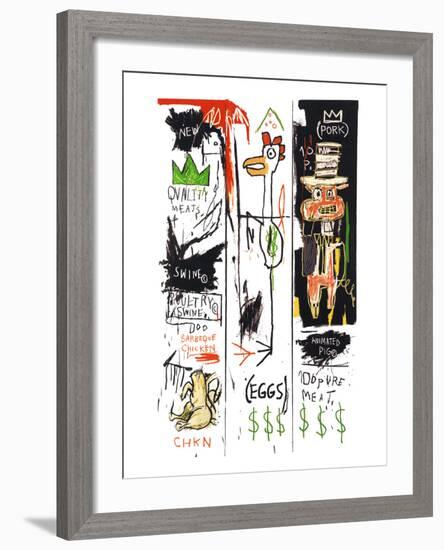 Quality Meats for the Public, 1982-Jean-Michel Basquiat-Framed Giclee Print