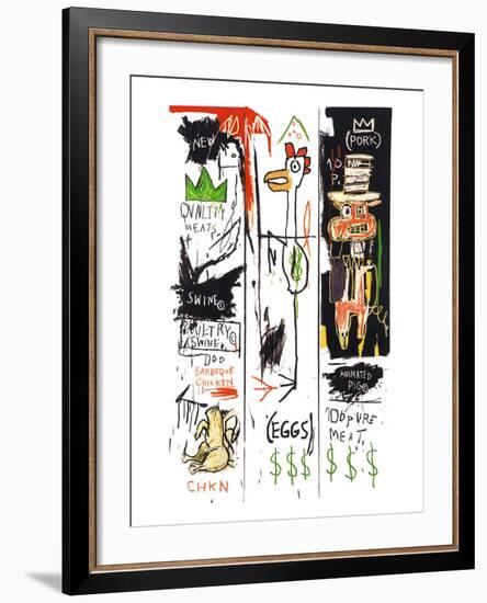 Quality Meats for the Public, 1982-Jean-Michel Basquiat-Framed Giclee Print