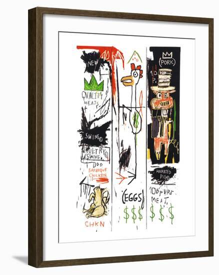 Quality Meats for the Public, 1982-Jean-Michel Basquiat-Framed Giclee Print