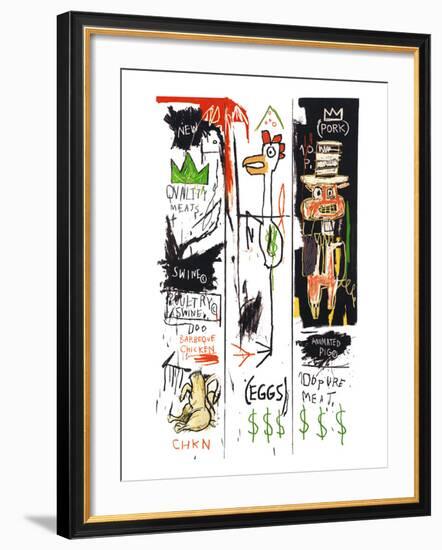 Quality Meats for the Public, 1982-Jean-Michel Basquiat-Framed Giclee Print