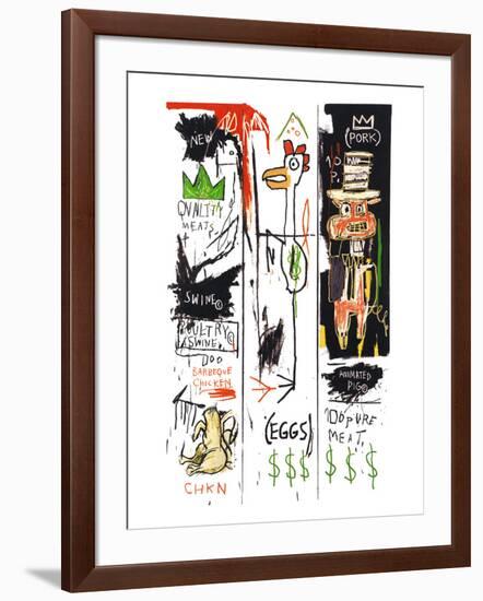 Quality Meats for the Public, 1982-Jean-Michel Basquiat-Framed Giclee Print