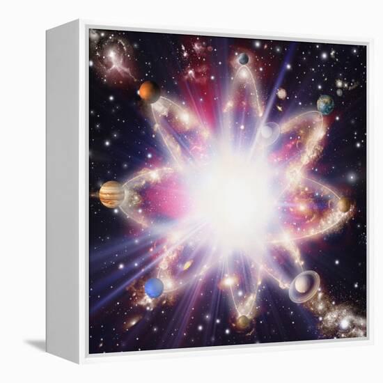 Quantised Orbits of the Planets-Mehau Kulyk-Framed Premier Image Canvas