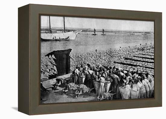 Quantities of Codfish Drying in the Sun at Aveiro by the Mouth of the Vouga, Portugal, C1930S-AW Cutler-Framed Premier Image Canvas