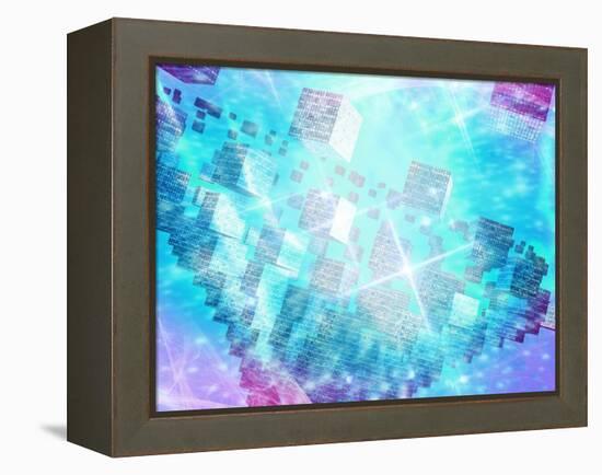 Quantum Computing, Conceptual Artwork-Victor Habbick-Framed Premier Image Canvas