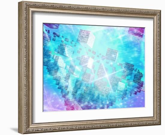 Quantum Computing, Conceptual Artwork-Victor Habbick-Framed Photographic Print