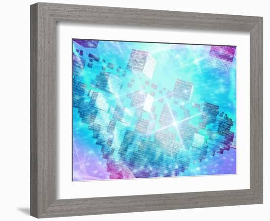 Quantum Computing, Conceptual Artwork-Victor Habbick-Framed Photographic Print